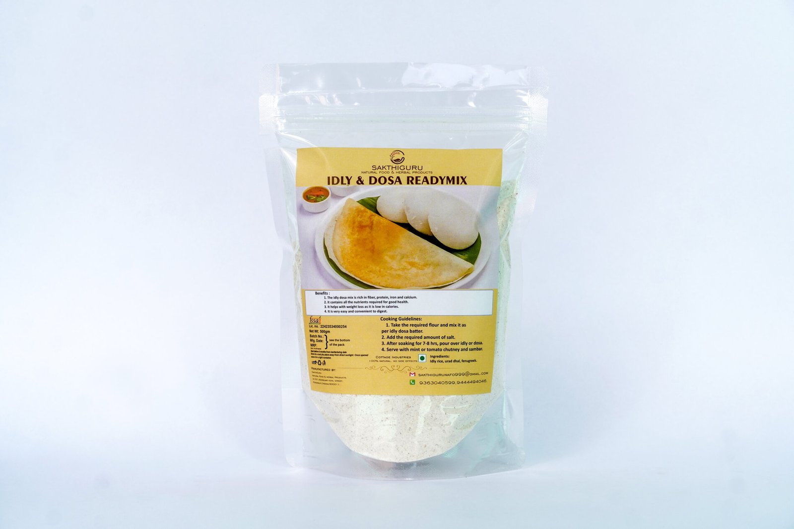 Idli and Dosa Readymix by Sakthiguru Organics, Chennai